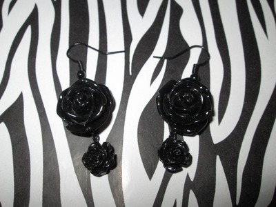 Black Rose Earrings