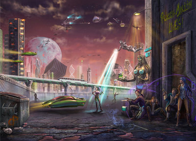 Book Cover Fantasy Sci-fi Art Limited Edition Giclee Print "The Machine"