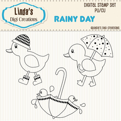 Rainy Day (Digital Stamp Set)