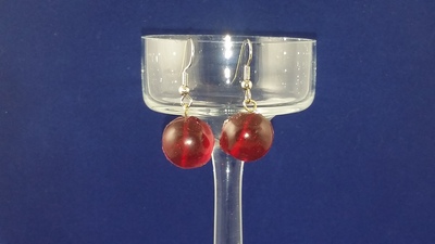 "Dots!" Earrings in Dahlia Resin