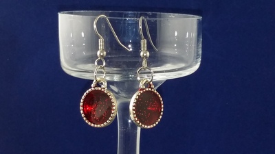 Fire & Ice Earrings in Skip-A-Beat Resin