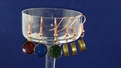 Antique Bronze Resin Earrings - Enchanted