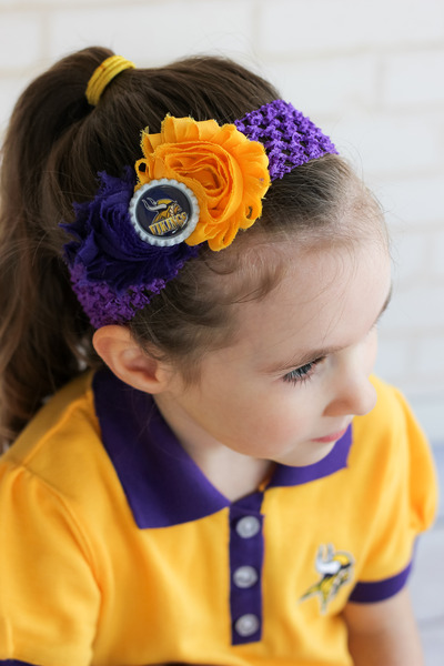 Minnesota Vikings Headband,Girls Headbands, Baby, Toddler, Football Team