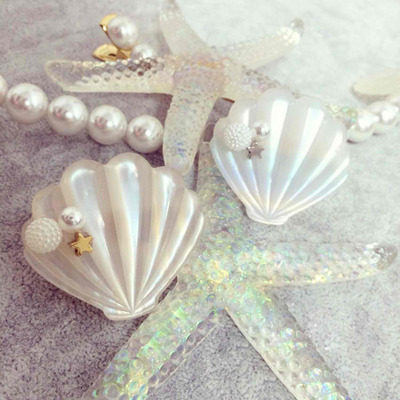 Mermaid Shells Barette Clips