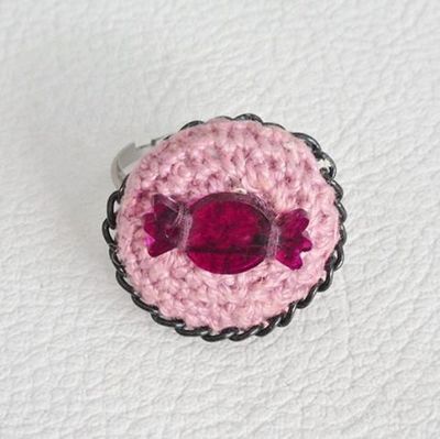 Harajuku Candy Crochet Ring