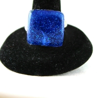"Square Pillow Top" Ring in Blueberry Twinkle  - Thumbnail 4
