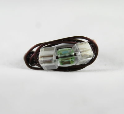 "Peridot Trio" Wire Wrapped Ring