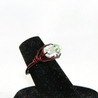 "Peridot Trio" Wire Wrapped Ring  - Thumbnail 1