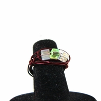 "Peridot Trio" Wire Wrapped Ring  - Thumbnail 4