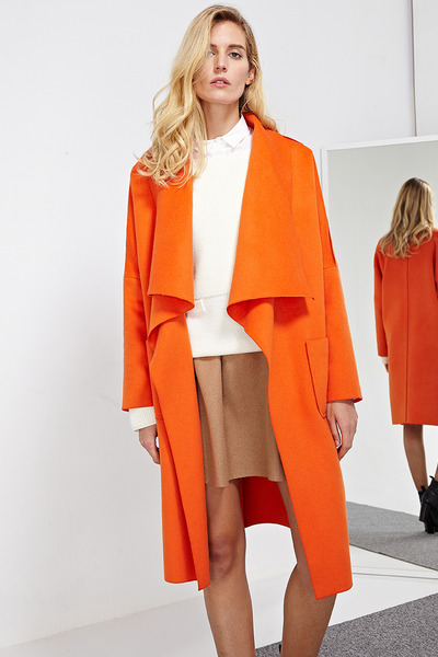 C IMPRESS FASHION WAVY WOOLEN COAT DY1504011