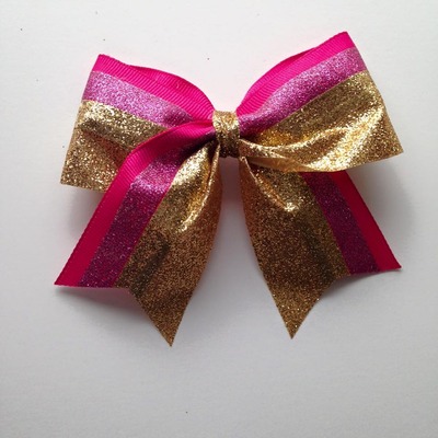 Metallic Gold and Glitter Pink