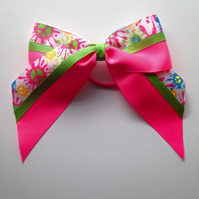 Paint and Peace Signs with Pink and Glitter Lime Green