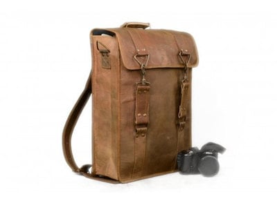 Vintage handmade leather laptop backpack mac-book messenger office satchel shoulder school collage bag