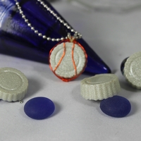 Bottlecap! Euphoria Resin Necklace and Silver Chain - Thumbnail 2
