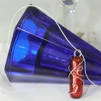 "Poison" Wrapped Column Necklace in Skip-A-Beat Resin  - Thumbnail 1