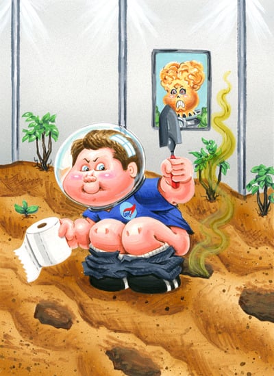 Splat MATT / Disgusting DAMON Final Art - Garbage Pail Kids 2016 "NOT-scars" Oscars