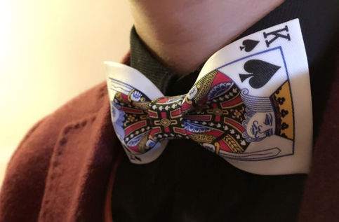 Play Card SPADES King Cool Design BOW TIE Nice Gift Good for Causal Party Use