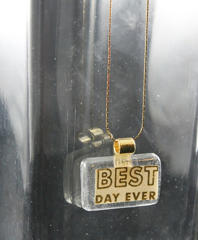 Gold Collection "Best Day Ever!" Rectangle Necklace