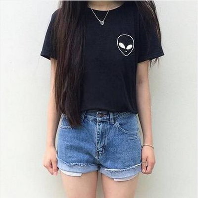 Harajuku Alien Head T-Shirts Unisex (xs-xxxl)