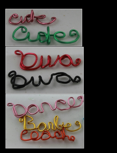 "Wire Words" Keychain