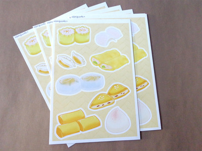 Dim Sum sticker sheet
