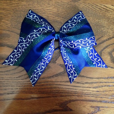 Navy Swirls and Glitter