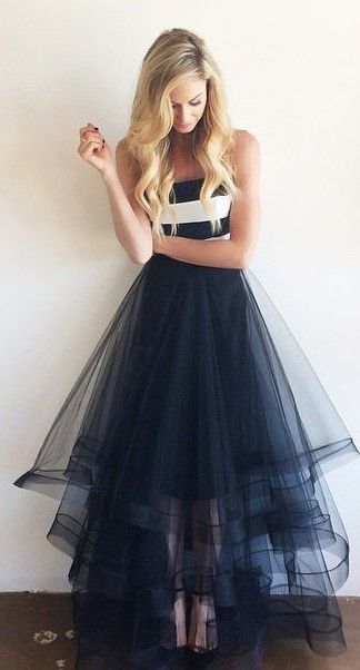 A-line Strapless Draping Ruching long Prom Dress,cheap evening dresses