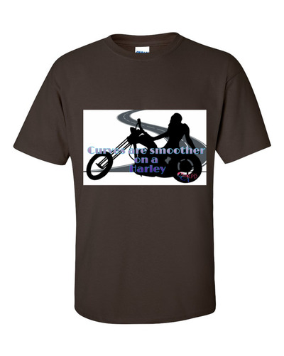 Curves and Harleys Extended Size t-shirt
