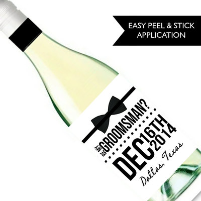 Will you be my groomsman wine label - Will you be my best man - Custom wine label