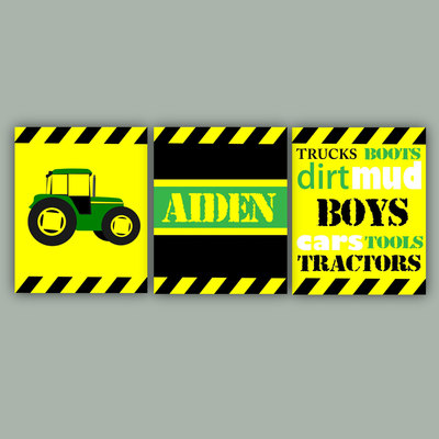 Nursery wall art - Tractor Wall Art - Tractor Nursery Decor