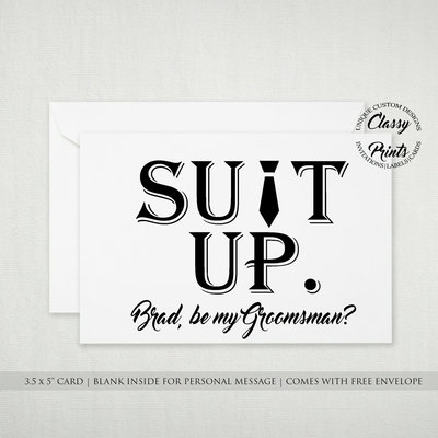 Groomsman Card - Best Man Card - Will you be my best man? - Will you be my Groomsman? - Groomsman gift - best man gift