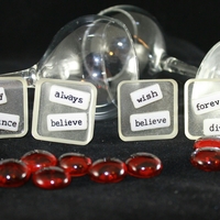 Square Word Play Charm -  8 Styles - Thumbnail 1