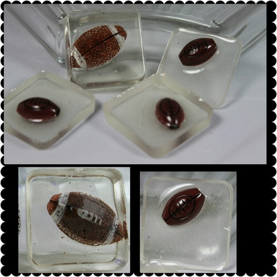 Footballer Square Charm - 2 Styles