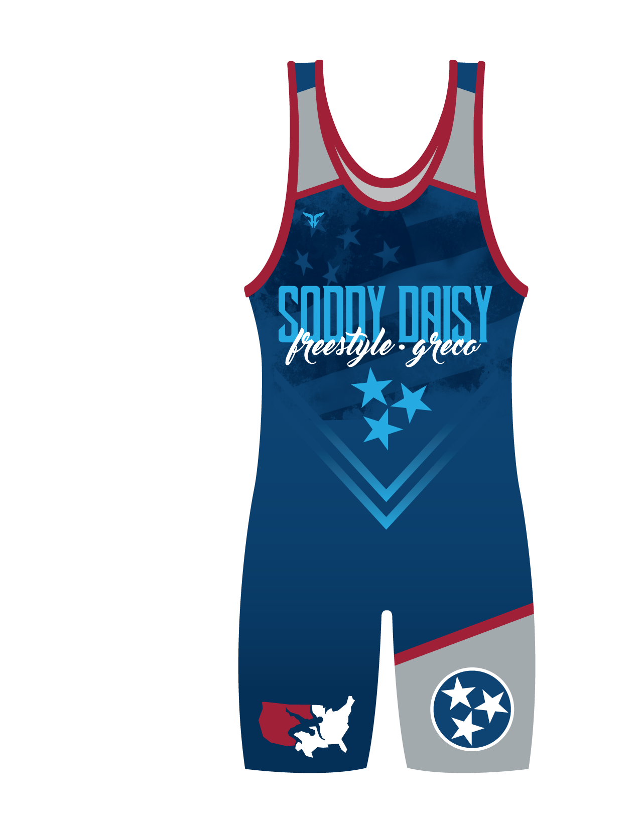 Soddy Daisy Freestyle/Greco blue singlet