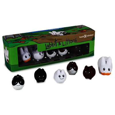 Kidrobot x Frank Kozik 2.5" Labbit with 1.5" Littons 6-Pack