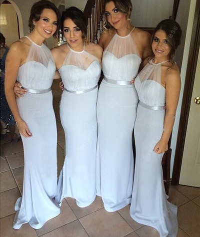 Mermaid Halter Bridesmaid Dresses pst0247