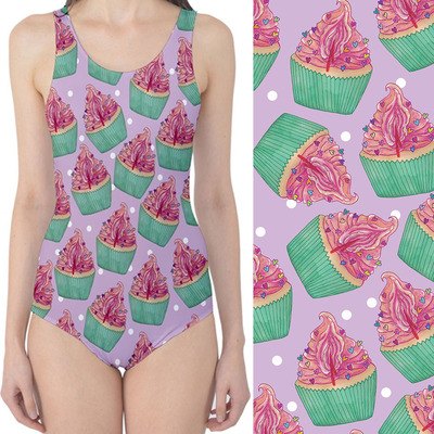 Lavender Vulva Cake Full Piece Swimsuit