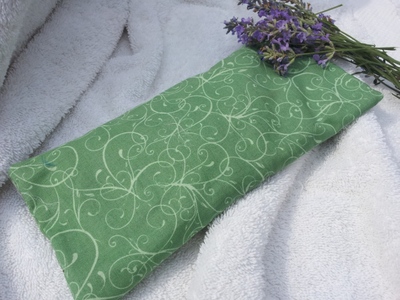 Lavender Flaxseed Eye Pillow in plant green