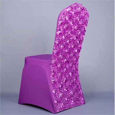 Rental: Satin Rosette Back Spandex Chair Cover