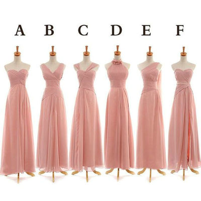 Blush Bridesmaid Dresses Floor Length pst409