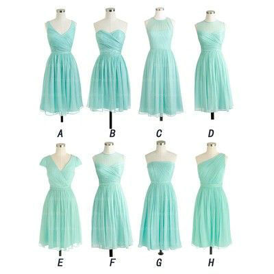 Knee Length Bridesmaid Dresses pst401