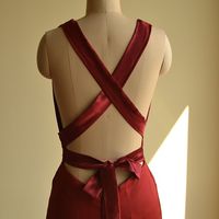 Mermaid Burgundy Prom Dress,Sexy Open Back Prom Dresses,Backless Sexy Party Dress,Burgundy Mermaid Prom Gown - Thumbnail 3