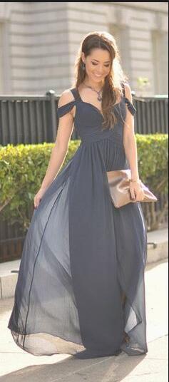 Ocean Of Elegance dress social navy blue wedding guest party long prom dresses,bridesmaid dress