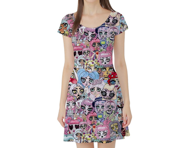 Grrrl Collage Skater Dress