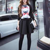 Space Cotton Trendy Skirts Pink / Black / Red / Dark blue - Thumbnail 1