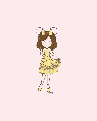 Disneybound Belle Fan 1 (Color Options)