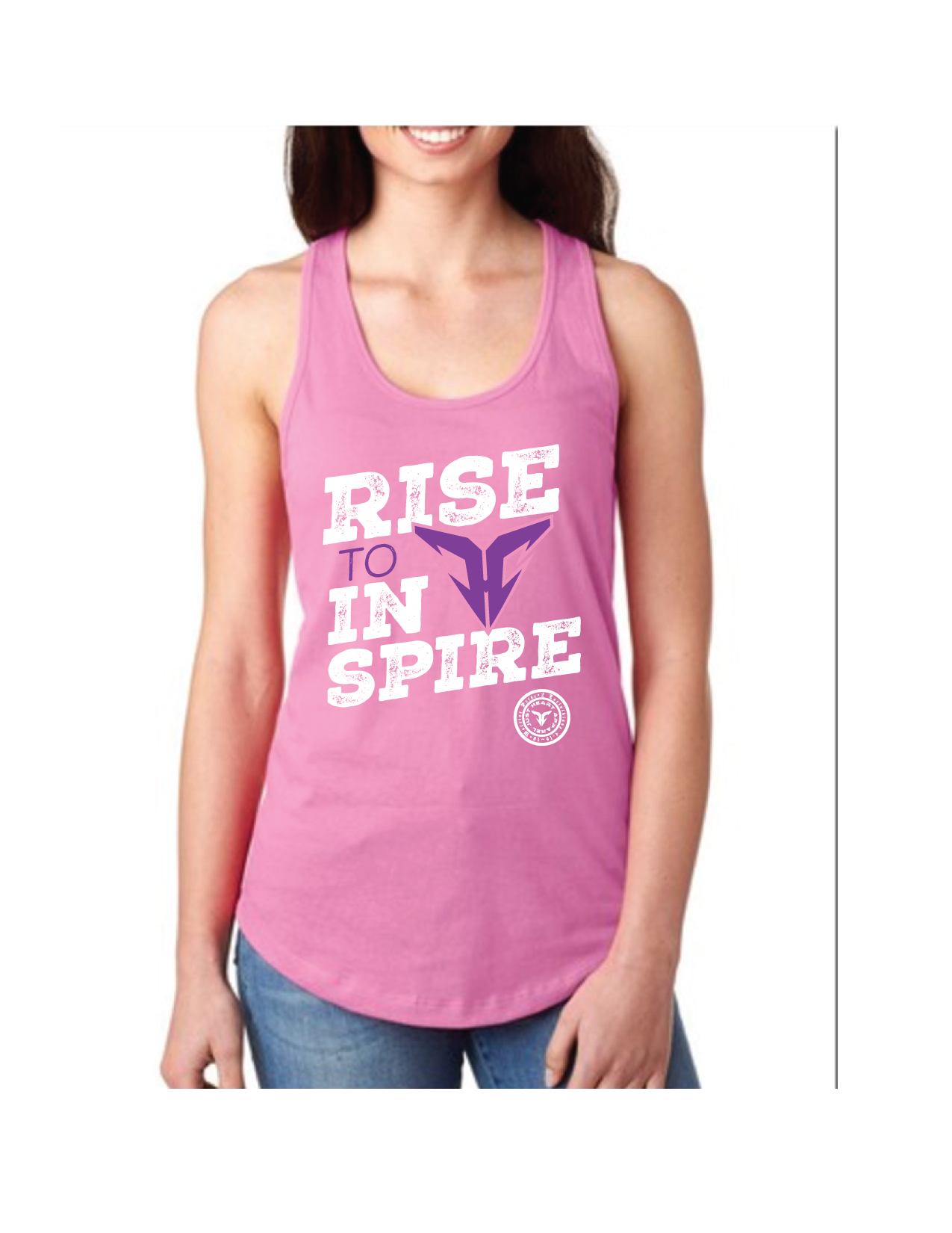 Rise to Inspire ladies pink tanks