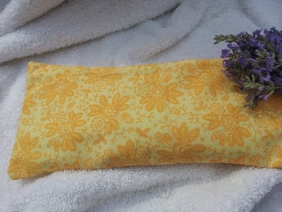 Lavender Flaxseed Eye Pillow in daffodil yellow