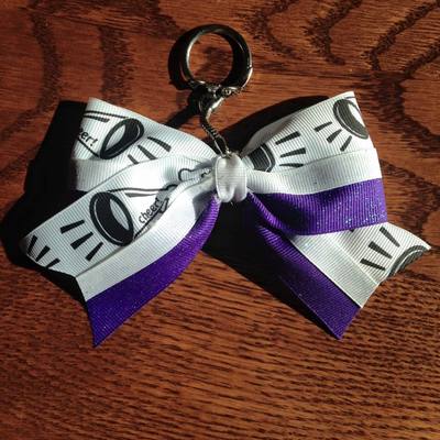 "Cheer" with Glitter Purple and White