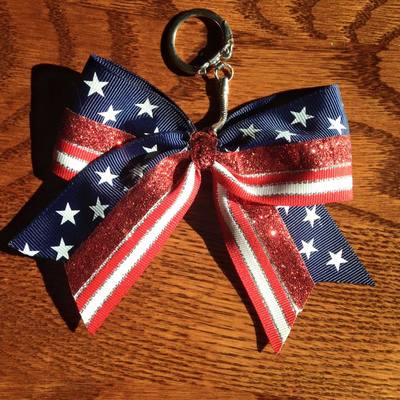 American Flag- Navy Stars, Red Stripes, and Glitter